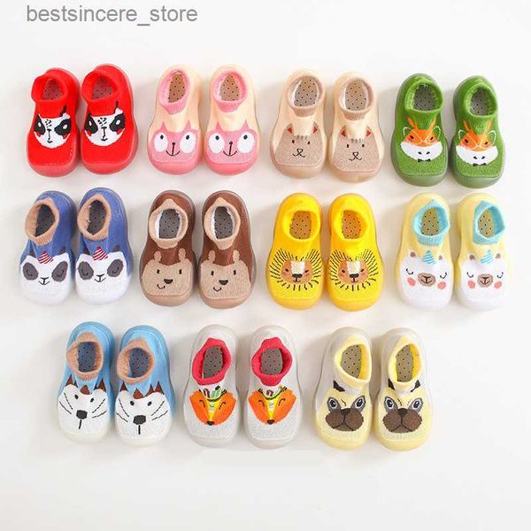 

children anti-slip shoes newborn baby girl cotton non-slip floor socks baby boy rubber sole cartoon indoor socks shoes l230522