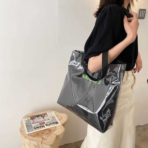 

saddle bag niche high-end feeling large capacity transparent canvas bag small fresh and fashionable versatile jelly shoulder handbag