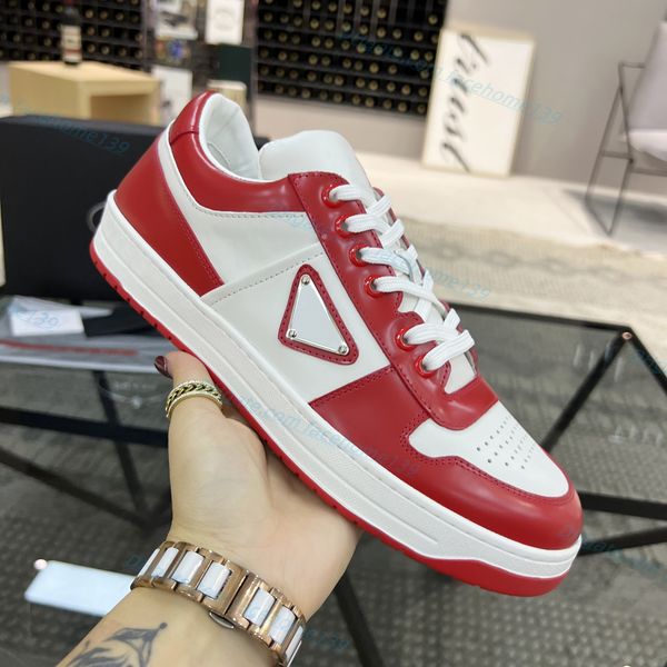 

designer prad leather downtown shoes sneakers mens casual shoes technical fabric nylon running shoes outdoor triangle sports chunky rubber s