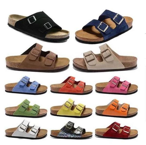 

sandals designer birks boston clog arizona gizeh men women summer autumn winter slippers leather felt sliders outdoor indoor buckle strap fa, Black