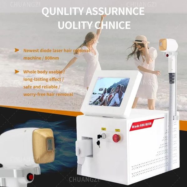

new 2023 808nm diode laser hair 2000w high power removal machine 755 808 1064, Black
