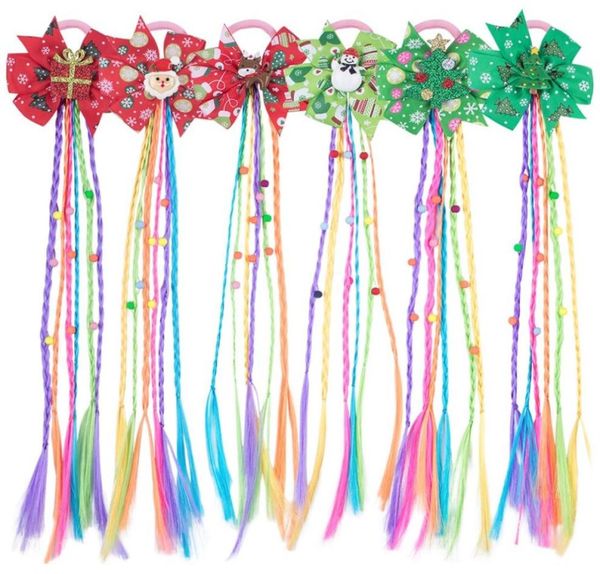

christmas butterfly hair accessories new pattern children wigs coiling girl ponytail braid headbands party 2 8wj m28491974, Slivery;white