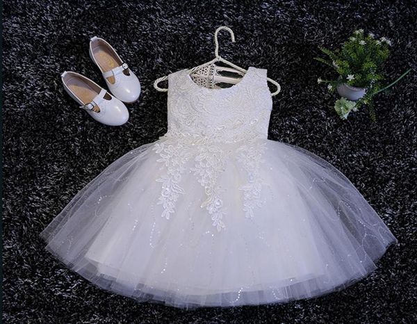 

glizt baby girl clothes weddings pageant white first holy lace embroidery flower communion dress sequin children bridesmaid gown6119688, White;blue