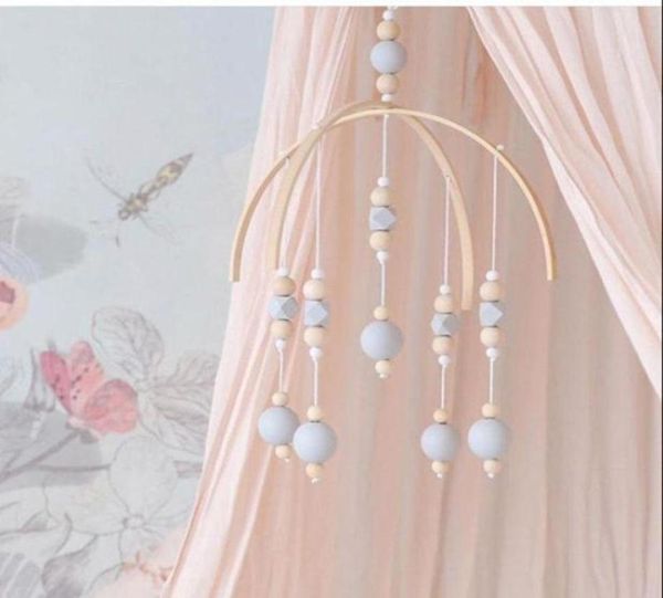 

baby crib mobile bed bell rattle toys wooden wind chimes room decoration cot decor for born girl boy gifts rattles netting4684956