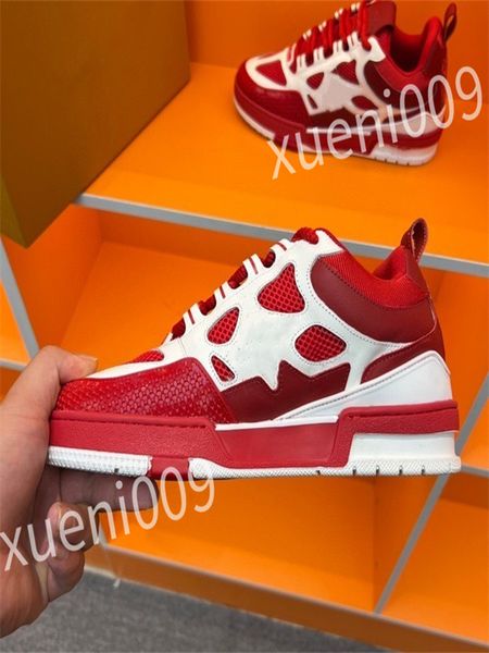 

luxury designer men women casual shoe triple white black sneakers gomma leather trainer printed platform trainers shoes wd230601