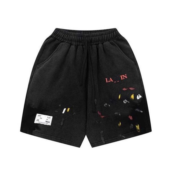 

ale galleries mens shorts fashion designer depts pants sweat pant speckled men's women's loose casual short 9piw, White;black