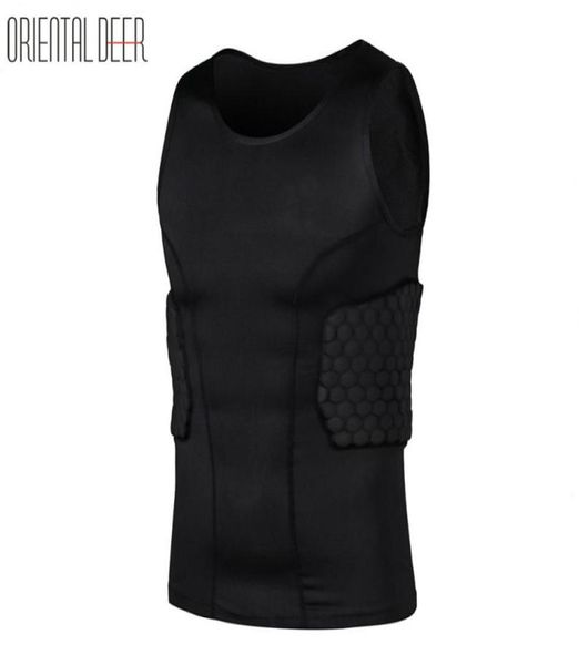 

oriental deer basketball honeycomb sponge eva vest back support defend anticollision sleeveless sport shirts chest protector7545490, Black;blue