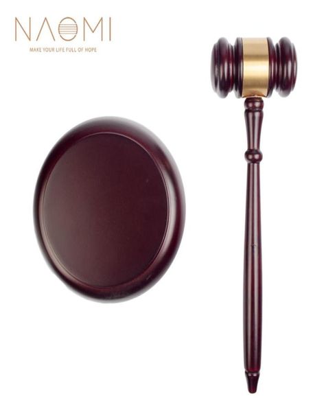 

naomi wooden judge hammer handmade craft judge auction hammer wood gavel sound block court decoration set3806170