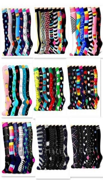 

35678 pairs lot pack women men compression socks stockings elastic sports beautiful leg running nurse climbing cycling socks 28552936, Black