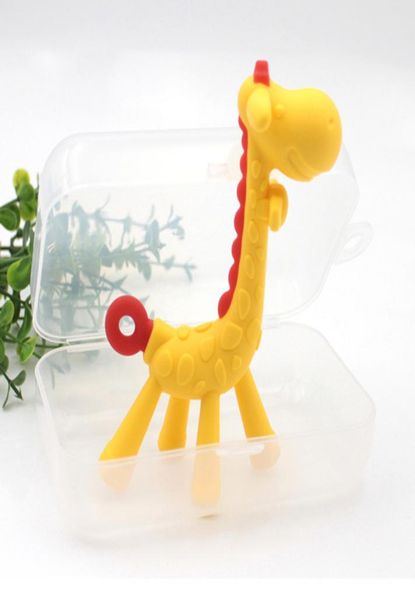 

baby rubber silicone molars giraffe shaped biting toys storage box n3sk2006700
