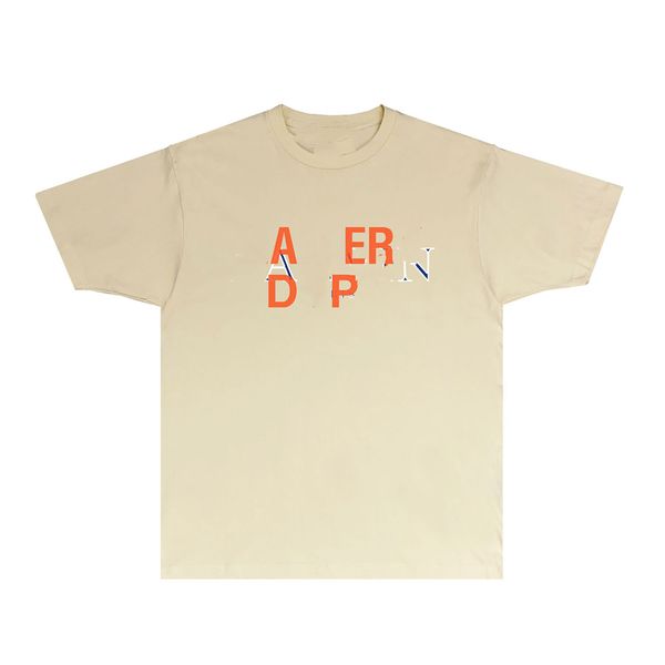 

fashion men's t-shirt 2023 langfannity designer luxury men's and women's shirts student short sleeve letter simple round neck, White;black