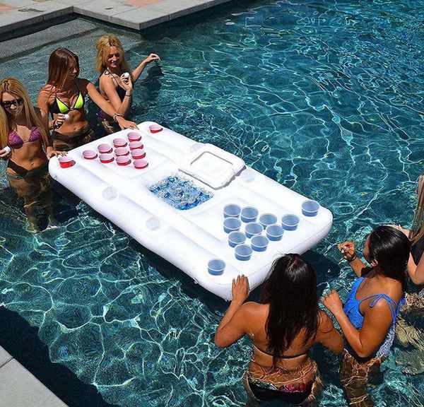 

summer party emmer cup head inflatable pool float beer drinks cooler table bar tray beach swimming ring8505844