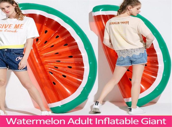 

180cm inflatable giant pool float mattress toys semi circular watermelon inflatable raft floating bed swimming water buoy4797491