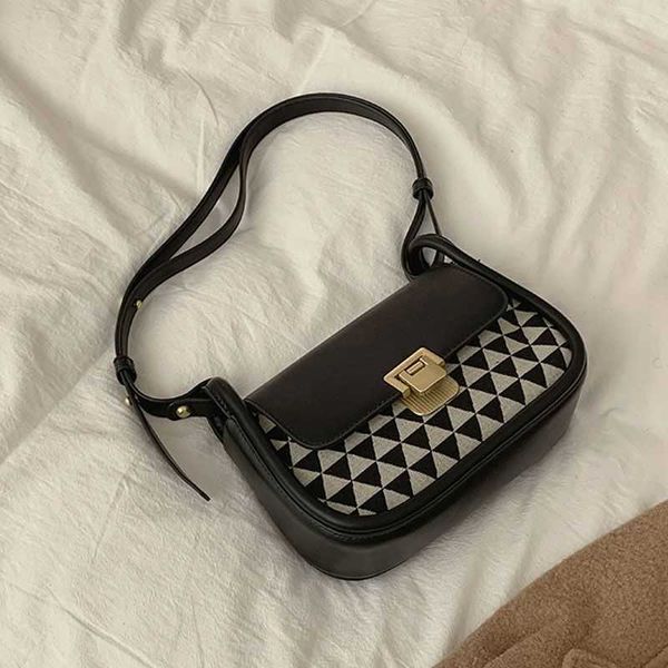 

single shoulder crossbody bag underarm bag trendy women's saddle bag versatile