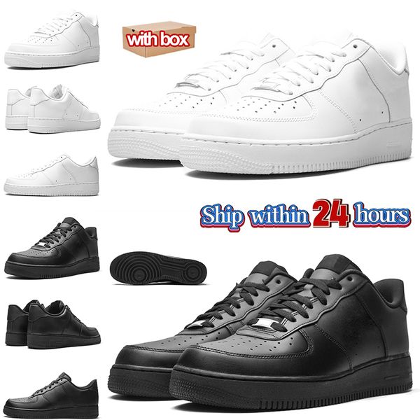 

with box designer one running shoes af1 men women 1 low 07 triple white black classic mens trainers outdoor sneakers platform