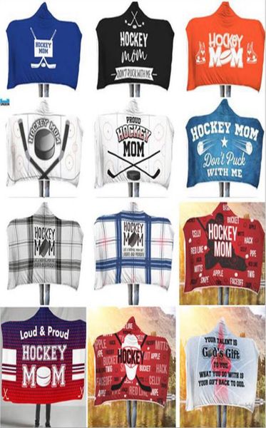 

hockey hooded cloak xmas 3d printed cape plush sherpa blankets fleece soft winter swaddling bedding quilt tv nap wraps shawl carpe6419622