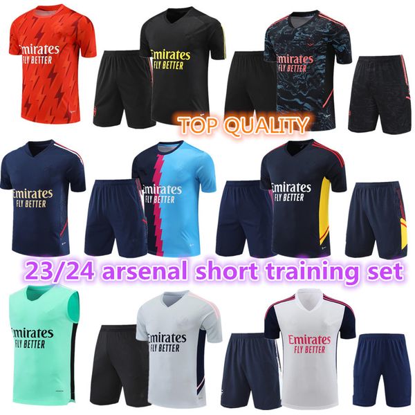 

23 24 arsen pepe saka soccer tracksuit gunners training suit odegaard thomas tierney smith rowe 2023 2024 short sleeve sleeveless vest men c, Black