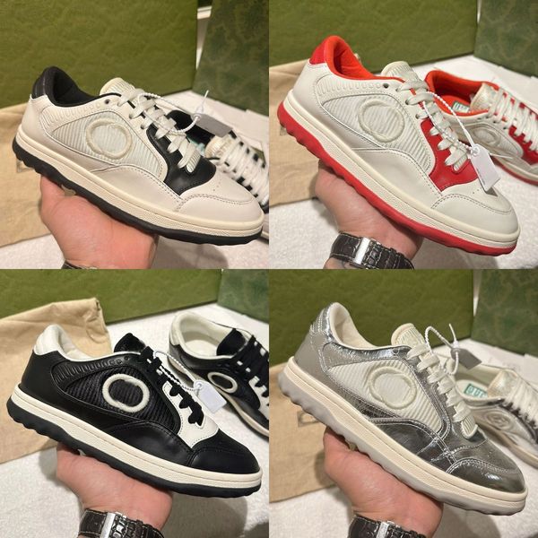 

mens designer shoes luxury sneaker g shoe mens women low casual mac80 plate-forme leather tennis white r platform sneakers, Black