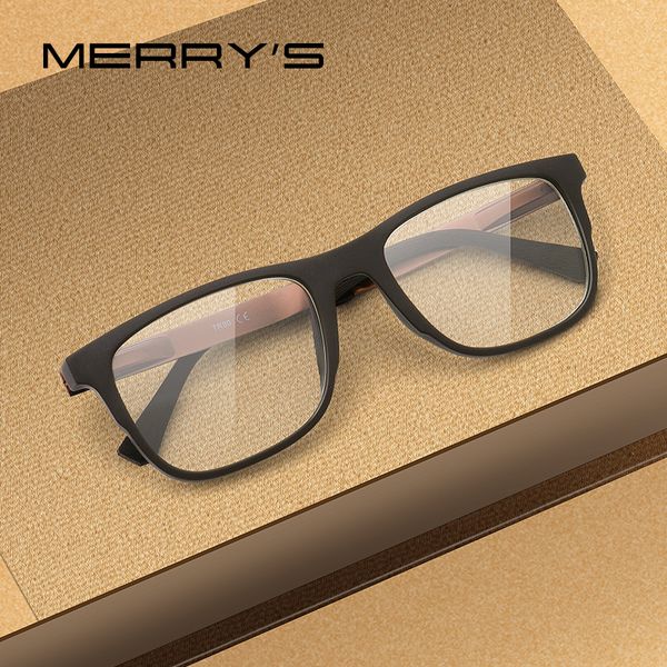 

sunglasses frames merrys design men square glasses male fashion myopia prescription eyeglasses tr90 frame alloy legs s2033 230704, Silver