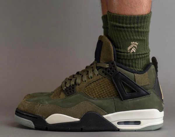 

2023 authentic 4 craft medium olive 4s basketball shoes pale vanilla cargo khaki black sail men sports sneakers with original box size fb992