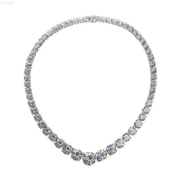 

luxury 925 sterling silver created moissanite necklace