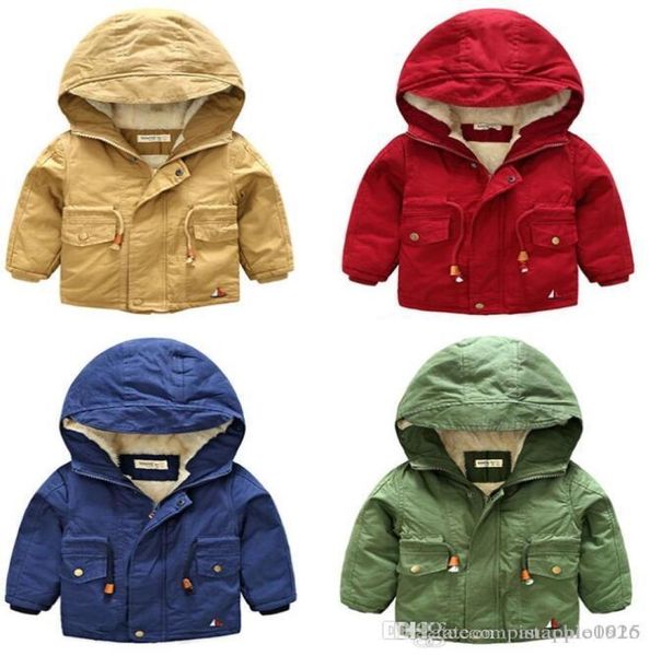 

new winter foreign trade original brand children039s clothing boy children plus velvet thick warm cotton coat trench coat1243965, Camo