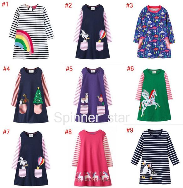 

fahsion children039s skirt summer autumn cotton 100 cotton princess dress 19 design girls print longsleeved dress6830530, Red;yellow