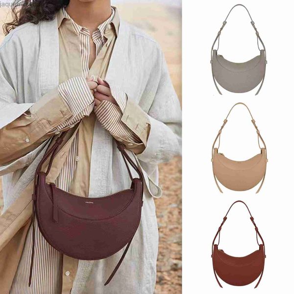 

polenes cyme half moon artsy bag smooth luxury the tote polene numero dix handbag designer bag crossbody handle womens mens hand bag leather