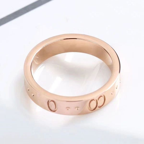 

gold ring rings for women ring rings designer fashion titanium steel engraved letter pattern designer ring engagement ring size 5-11 wholesa, Silver