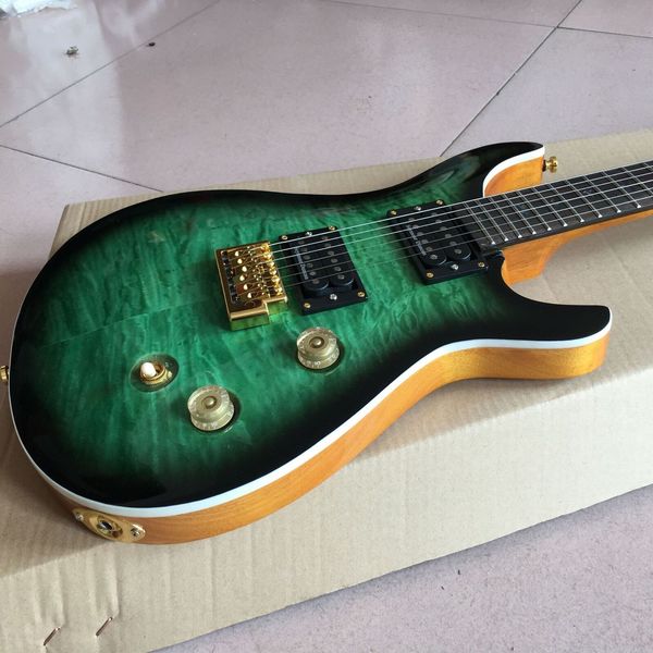 

factory custom hand green prs electric guitar 6 strings, pickup