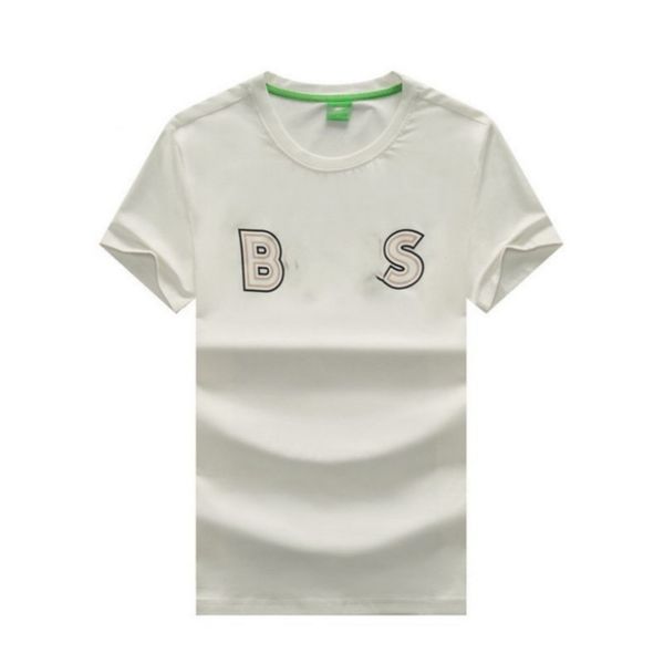 

2023 summer shirts mens bos letters fashion men short sleeve round neck casual classic black 100 cotton mens t shirt asian size m xxl men de, White;black