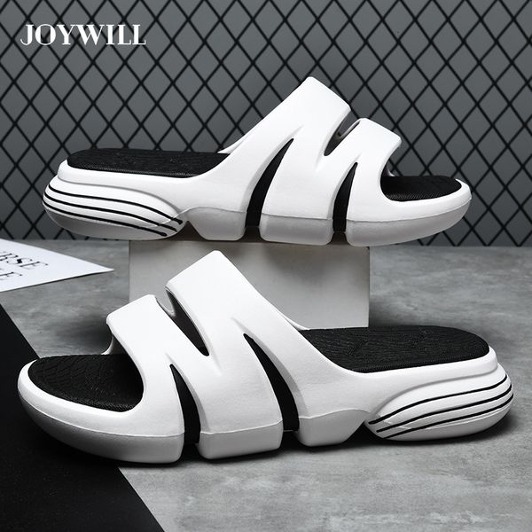 

slippers joywill summer men's slippers eva soft bottom non-slip slippers fashion lightweight outdoor beach flip flops shoes for men 230, Black