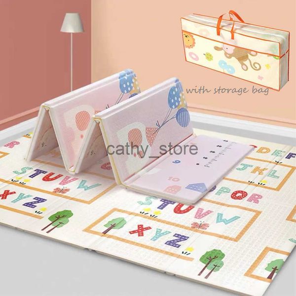 

mats 1cm/1.5cm thick foldable cartoon baby play mat xpe puzzle children's mat baby climbing pad kids rug baby games mats x0704