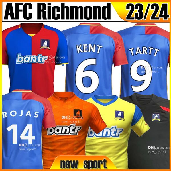 

2023 2024 afc richmond soccer jerseys kids kit fans version #6 kent 22 23 24 #9 tartt goalkeeper training new sport men kids kit football sh, Black;yellow