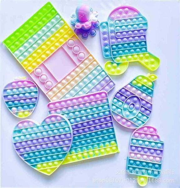 

giant macarone rainbow color sensory bubbles popper toys push pop boards super large mega jumbo finger puzzle deskgame popsicle j4216231