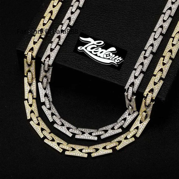 

iced out jewelry 925 sterling silver new design hip hop vvs moissanite cuban link chain