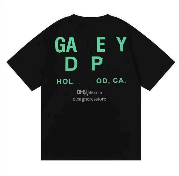 

2023 men's t-shirts designer galleryes depts shirt for alphabet print trendy trend basic casual fashion loose short t-shirt half sleeve, White;black