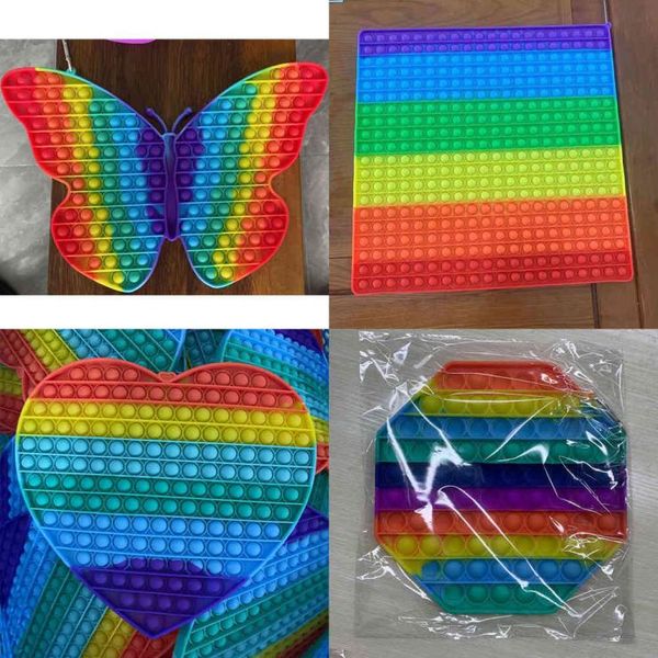 

toy super large 40cm 30cm 20cm love heart giant bubbles popper board sensory push bubble jumbo mega rainbow toys finger puzzle game square g