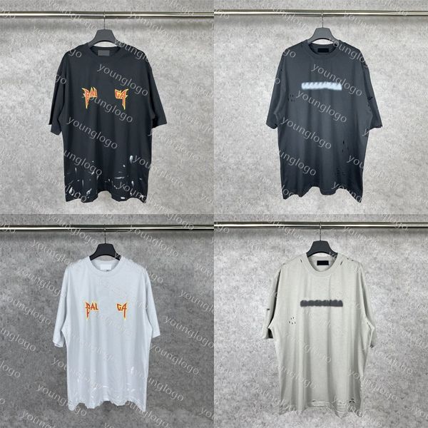 

breathable short sleeve designer loose womens t shirt mens casual tees tide brand summer street hiphop shirt, White