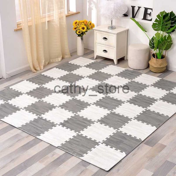 

mats soft floor baby eva foam play gym puzzle mats wooden interlocking exercise tiles crawling carpet and rug for kids game activity x0704