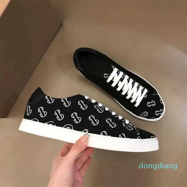 

casual shoes designer sneakers check classic stripes sneaker men women grid shoe cotton suede trainers print low-canvas trainer, Black