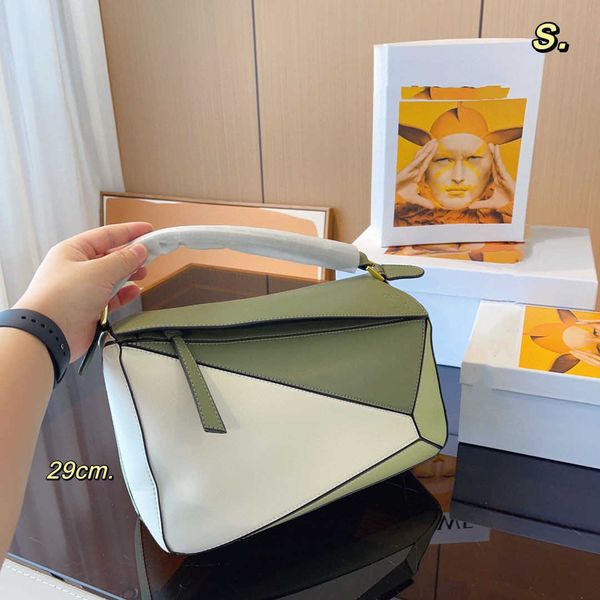 

lowe bag puzzles new geometric bags designer women's handbag lowe classic embroidered wide shoulder strap spliced diamond checker large