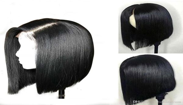 

13x4 lace front human hair wigs brazilian straight baby hair remy lace wig for black women new2893267