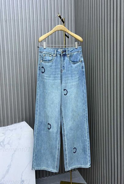 

summer sport denim pants designer tracksuit women embroidered denims pant for spring summer customized yb denim fabric fashion jeans womens, Blue