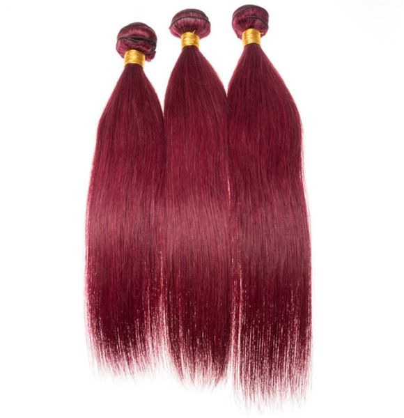 

color 99j straight human hair brazilian virgin unprocess hair silk straight indian peruvian malaysian remy hair bundles burgundy 31388431, Black;brown