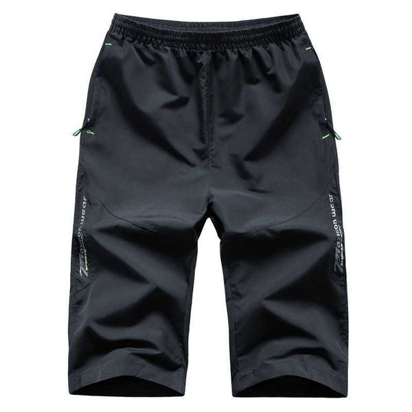 

summer sports capris men's quick drying shorts large casual pants thin, White;black