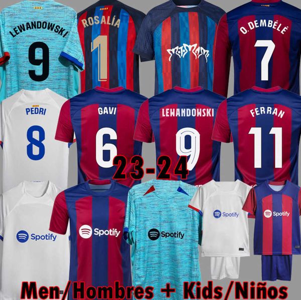 

23 24 pedri gavi third blue soccer jerseys lewandowski fc ferran camiseta de futbol eric barca raphinha ansu fati football shirt barcelona k, White;black