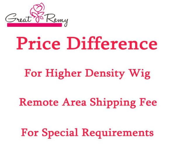 

difference for higher density hairwig or remote area fee or other special requirements greatremy5761909, Black