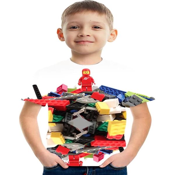 

2021 graphic rainbow 3d print tshirts children kids streetwear funny cartoon animal tees boys girls sportswear fashion t shi6590143, Blue