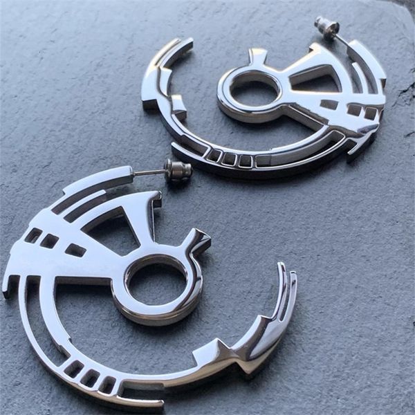 

dangle chandelier 2023 original personality cyberpunk mecha wind earring couple fashion party trend jewelry gift 230704, Silver